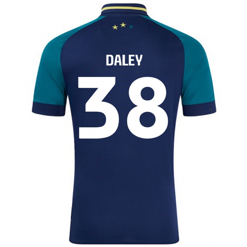 Kandiny Heren Luke Daley #38 Marineblauw Donkergroen Uitshirt Uittenue 2024/25 T-Shirt België