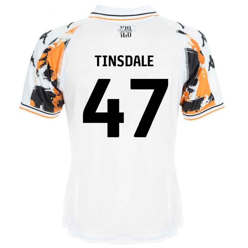 Kandiny Hombre Camiseta Nathan Tinsdale #47 Blanco 2ª Equipación 2024/25 La Camisa