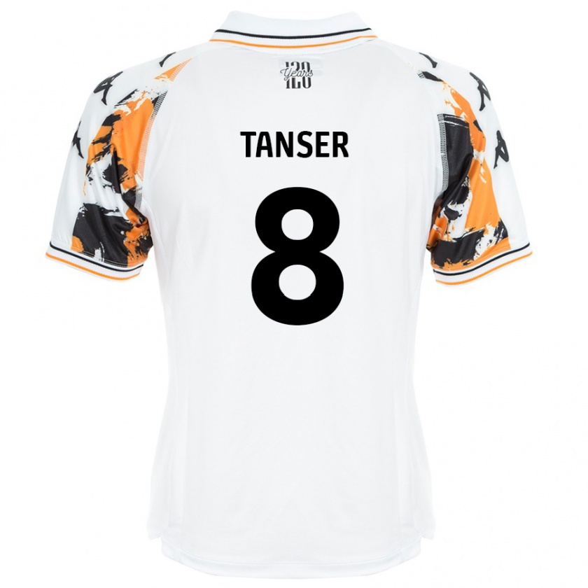 Kandiny Hombre Camiseta Ellie Tanser #8 Blanco 2ª Equipación 2024/25 La Camisa