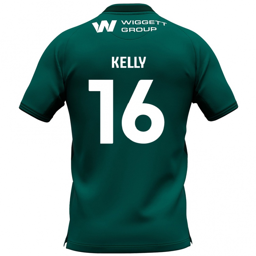 Kandiny Uomo Maglia Daniel Kelly #16 Verde Kit Gara Away 2024/25 Maglietta