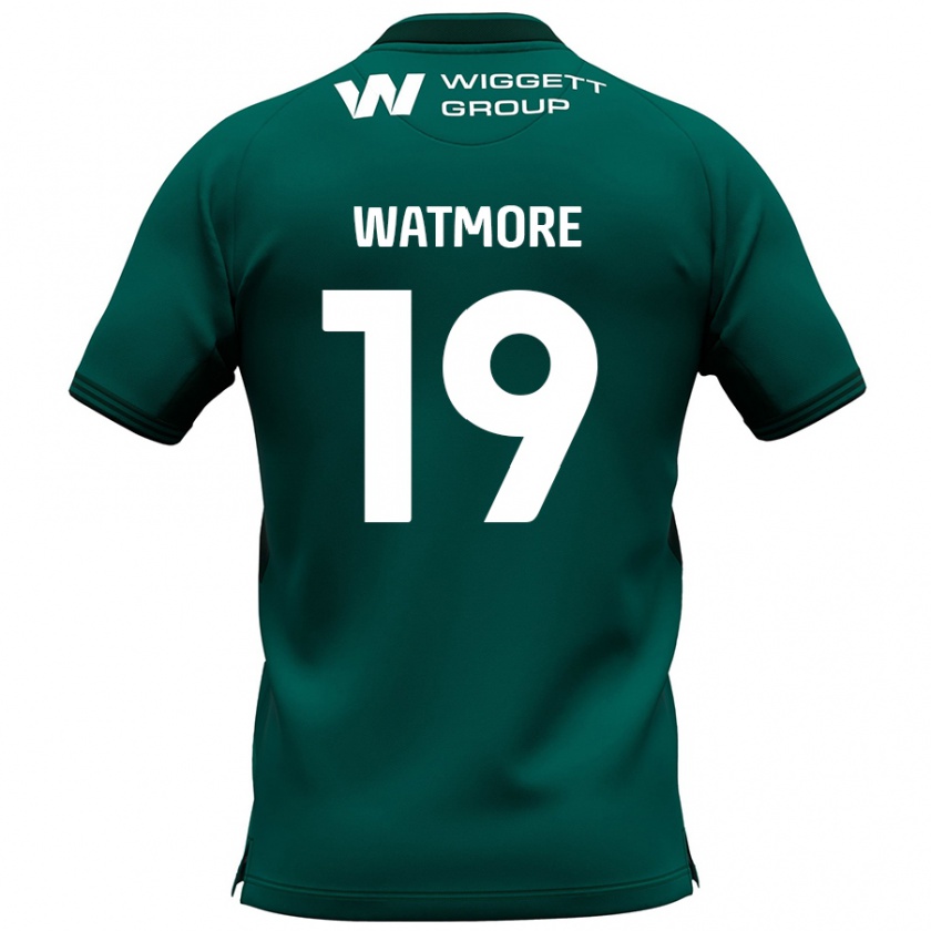 Kandiny Hombre Camiseta Duncan Watmore #19 Verde 2ª Equipación 2024/25 La Camisa