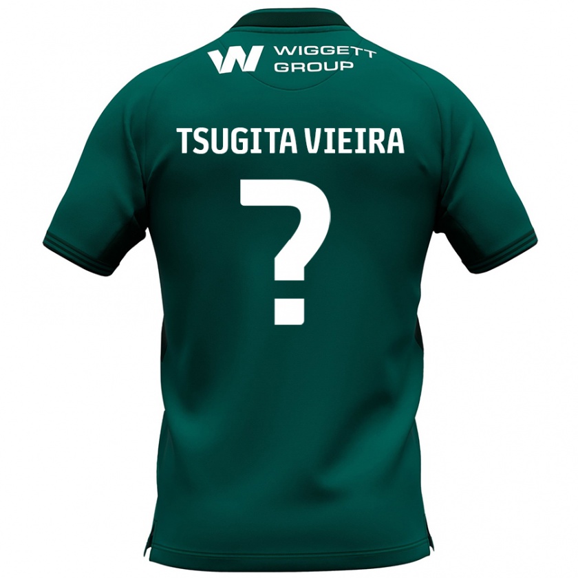 Kandiny Hombre Camiseta Sacha Tsugita Vieira #0 Verde 2ª Equipación 2024/25 La Camisa