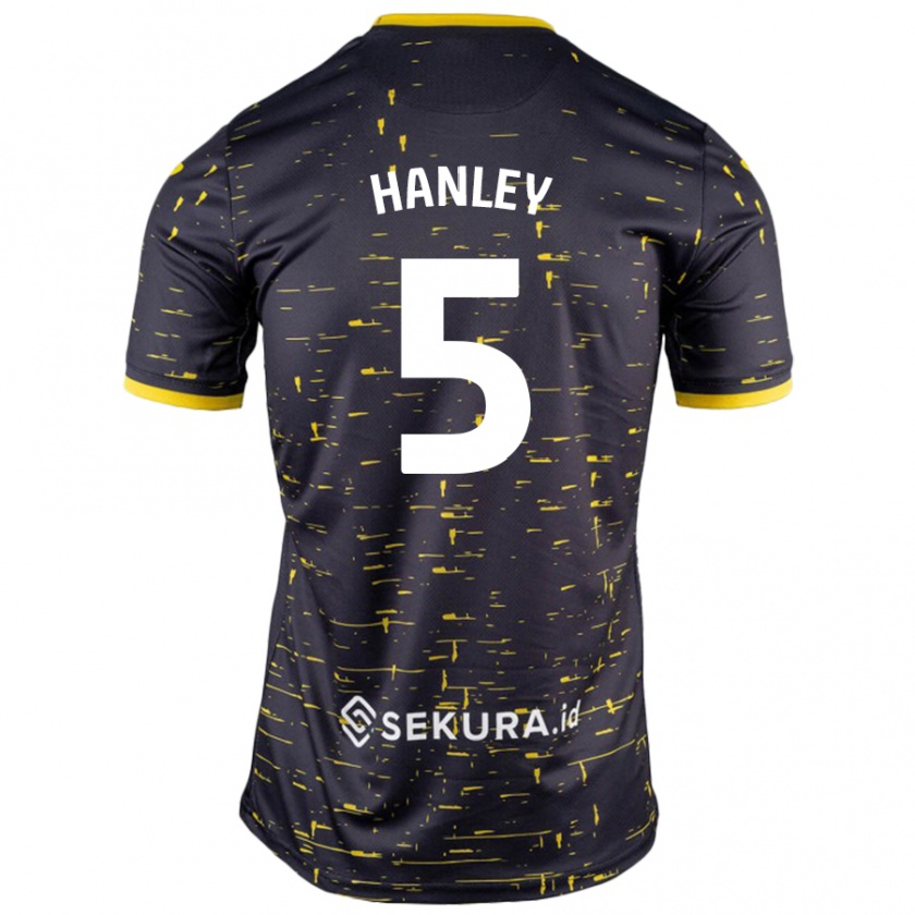 Kandiny Herren Grant Hanley #5 Schwarz Gelb Auswärtstrikot Trikot 2024/25 T-Shirt Österreich