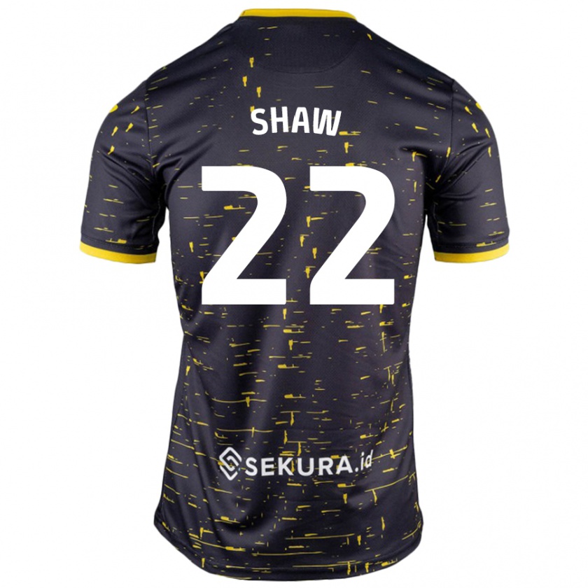 Kandiny Herren Shannon Shaw #22 Schwarz Gelb Auswärtstrikot Trikot 2024/25 T-Shirt Österreich