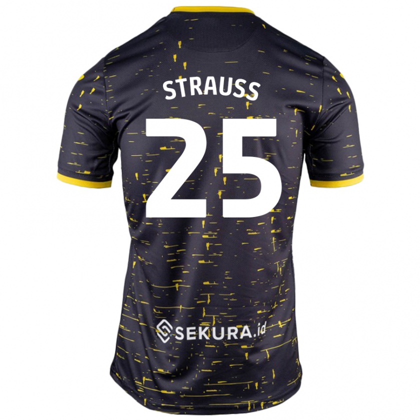 Kandiny Herren Hope Strauss #25 Schwarz Gelb Auswärtstrikot Trikot 2024/25 T-Shirt Österreich