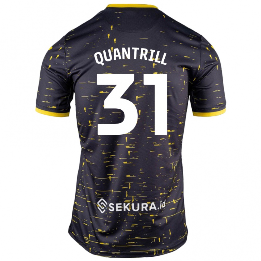 Kandiny Herren Sarah Quantrill #31 Schwarz Gelb Auswärtstrikot Trikot 2024/25 T-Shirt Österreich