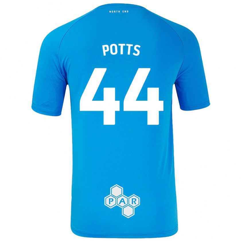 Kandiny Heren Brad Potts #44 Hemelsblauw Uitshirt Uittenue 2024/25 T-Shirt België