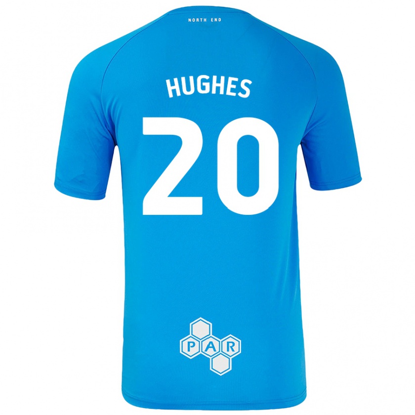 Kandiny Heren Amy Hughes #20 Hemelsblauw Uitshirt Uittenue 2024/25 T-Shirt België