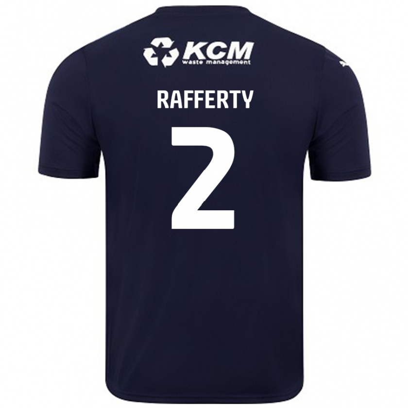 Kandiny Hombre Camiseta Joe Rafferty #2 Azul Marino 2ª Equipación 2024/25 La Camisa