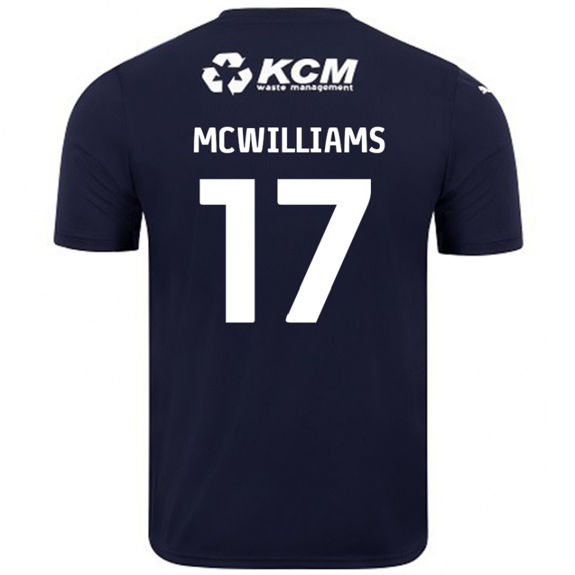 Kandiny Hombre Camiseta Shaun Mcwilliams #17 Azul Marino 2ª Equipación 2024/25 La Camisa