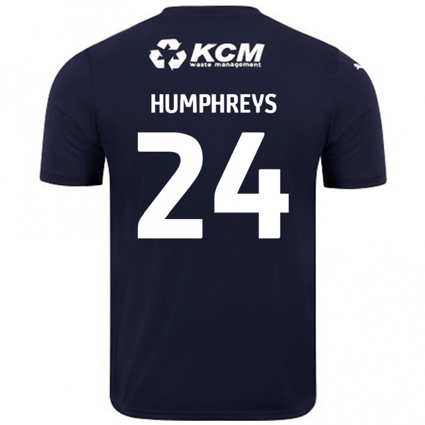 Kandiny Hombre Camiseta Cameron Humphreys #24 Azul Marino 2ª Equipación 2024/25 La Camisa