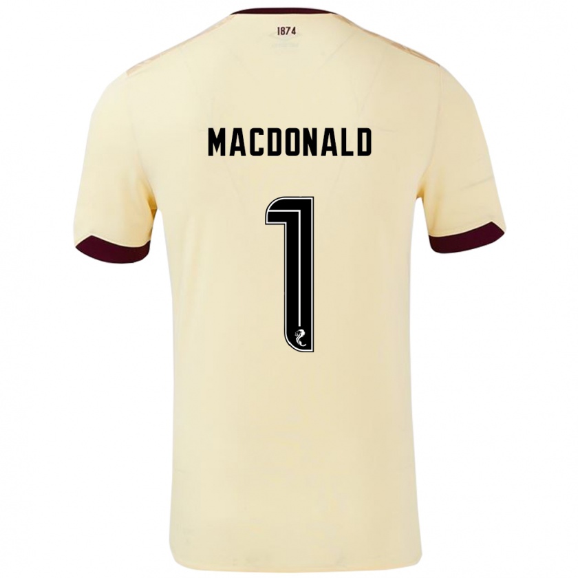 KandinyメンズJamie Macdonald#1クリームバーガンディアウェイシャツ2024/25ジャージーユニフォーム