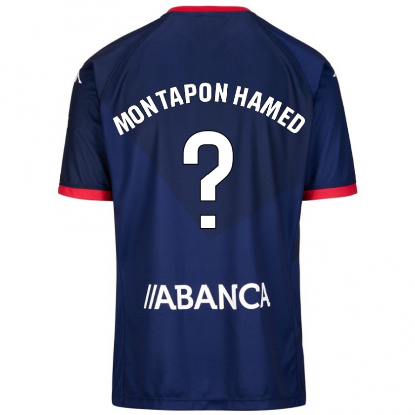 Kandiny Hombre Camiseta Fadil Montapon Hamed #0 Azul Marino 2ª Equipación 2024/25 La Camisa