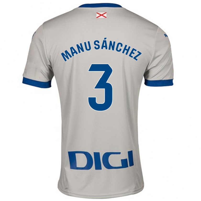 Kandiny Herren Manu Sánchez #3 Hellgrau Auswärtstrikot Trikot 2024/25 T-Shirt Österreich