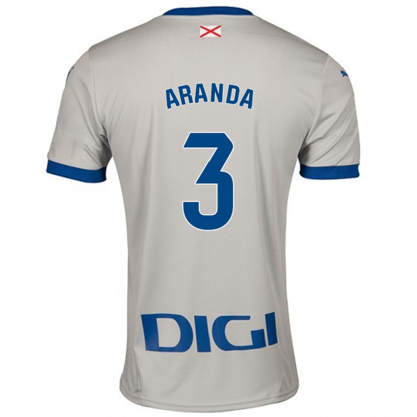 Kandiny Hombre Camiseta Miguel Aranda #3 Gris Claro 2ª Equipación 2024/25 La Camisa México