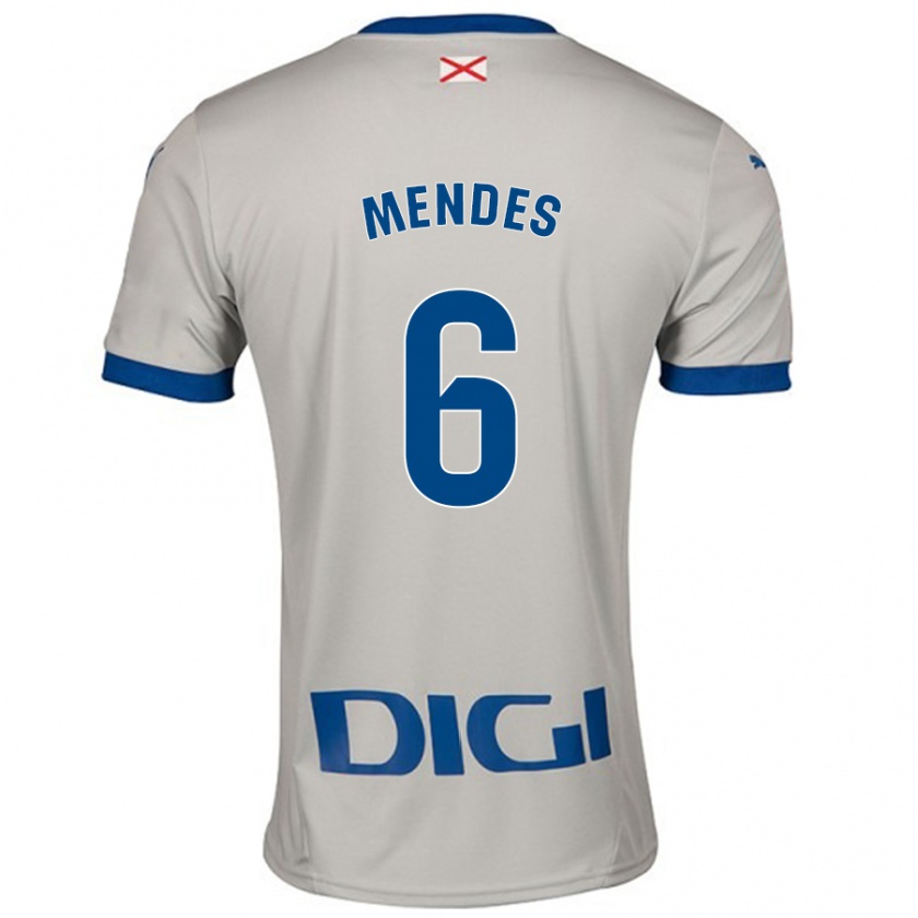 Kandiny Homem Camisola Tomás Mendes #6 Cinza Leve Alternativa 2024/25 Camisa Brasil