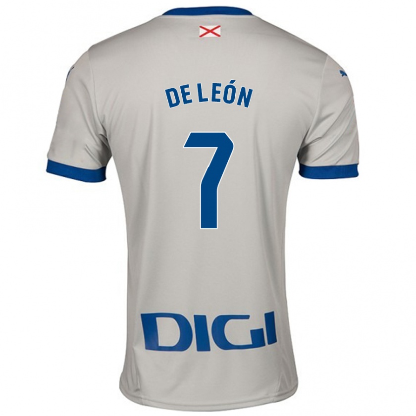 Kandiny Uomo Maglia José De León #7 Grigio Chiaro Kit Gara Away 2024/25 Maglietta