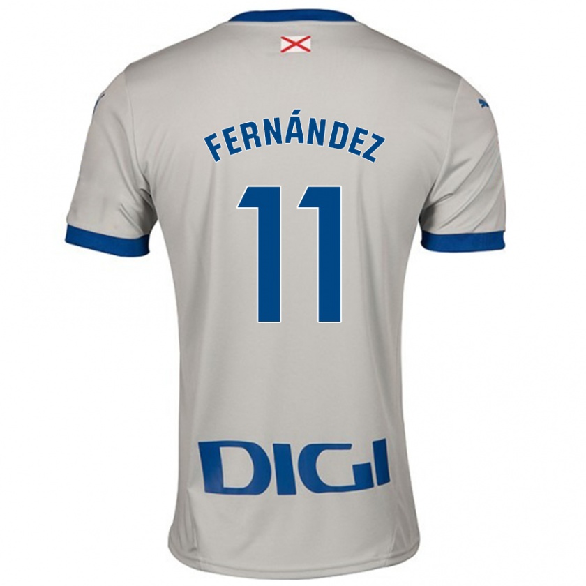 Kandiny Uomo Maglia Imanol Fernández #11 Grigio Chiaro Kit Gara Away 2024/25 Maglietta