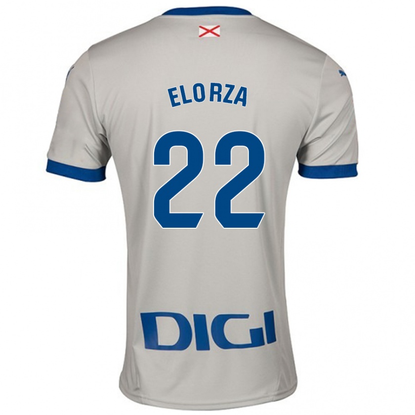 Kandiny Hombre Camiseta Sheila Elorza #22 Gris Claro 2ª Equipación 2024/25 La Camisa México