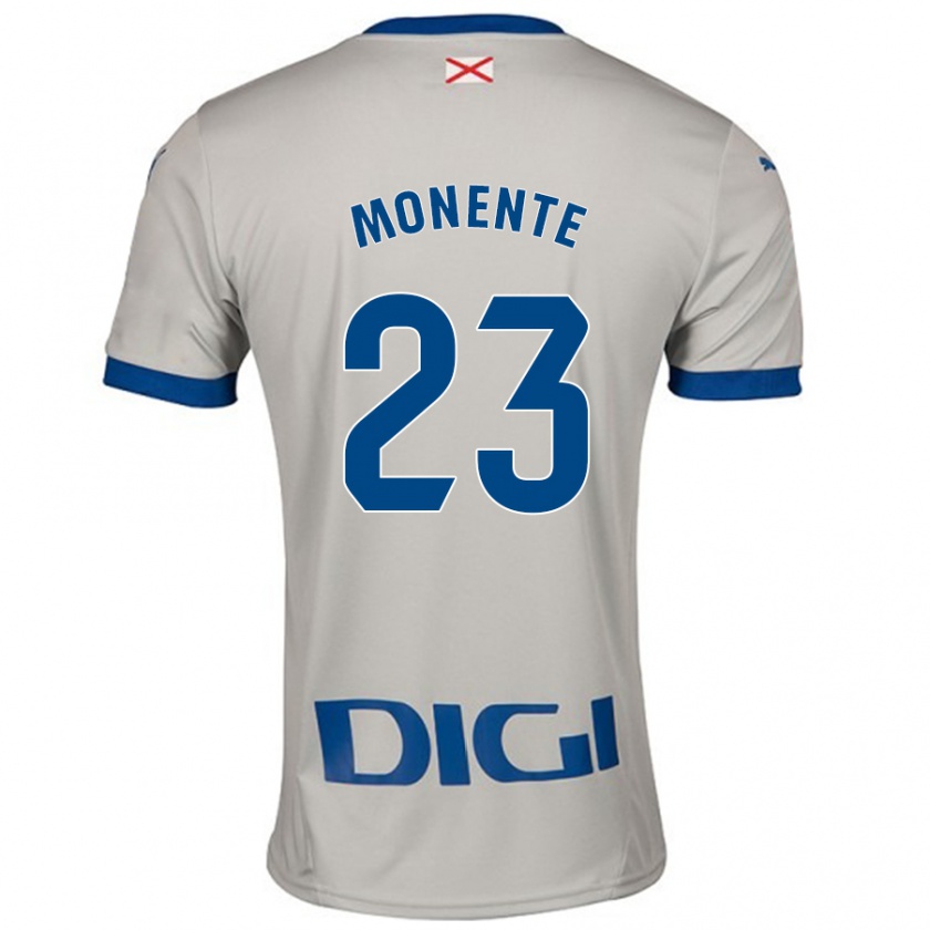 Kandiny Uomo Maglia Leyre Monente #23 Grigio Chiaro Kit Gara Away 2024/25 Maglietta