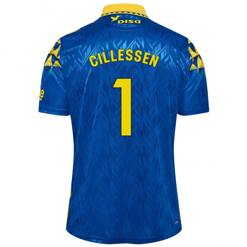 Kandiny Herren Jasper Cillessen #1 Blau Gelb Auswärtstrikot Trikot 2024/25 T-Shirt Österreich