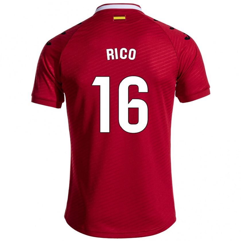 Kandiny Homem Camisola Diego Rico #16 Vermelho Escuro Alternativa 2024/25 Camisa Brasil