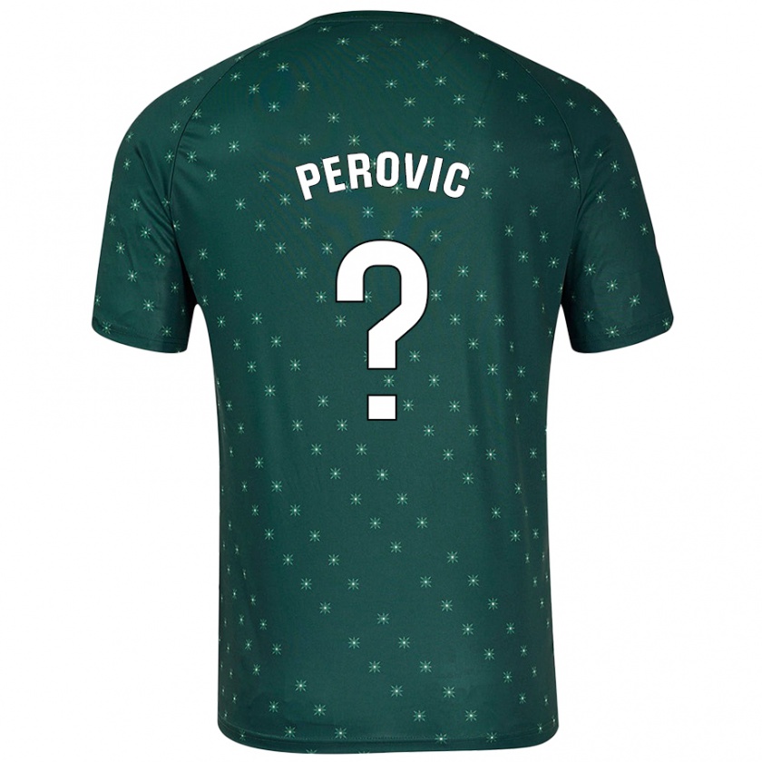 Kandiny Hombre Camiseta Marko Perovic #0 Verde Oscuro 2ª Equipación 2024/25 La Camisa