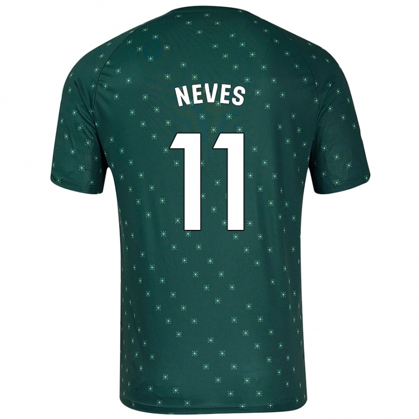 Kandiny Homem Camisola Hugo Neves #11 Verde Escuro Alternativa 2024/25 Camisa Brasil