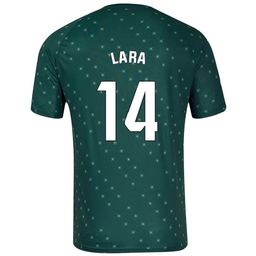 Kandiny Uomo Maglia Luis Lara #14 Verde Scuro Kit Gara Away 2024/25 Maglietta