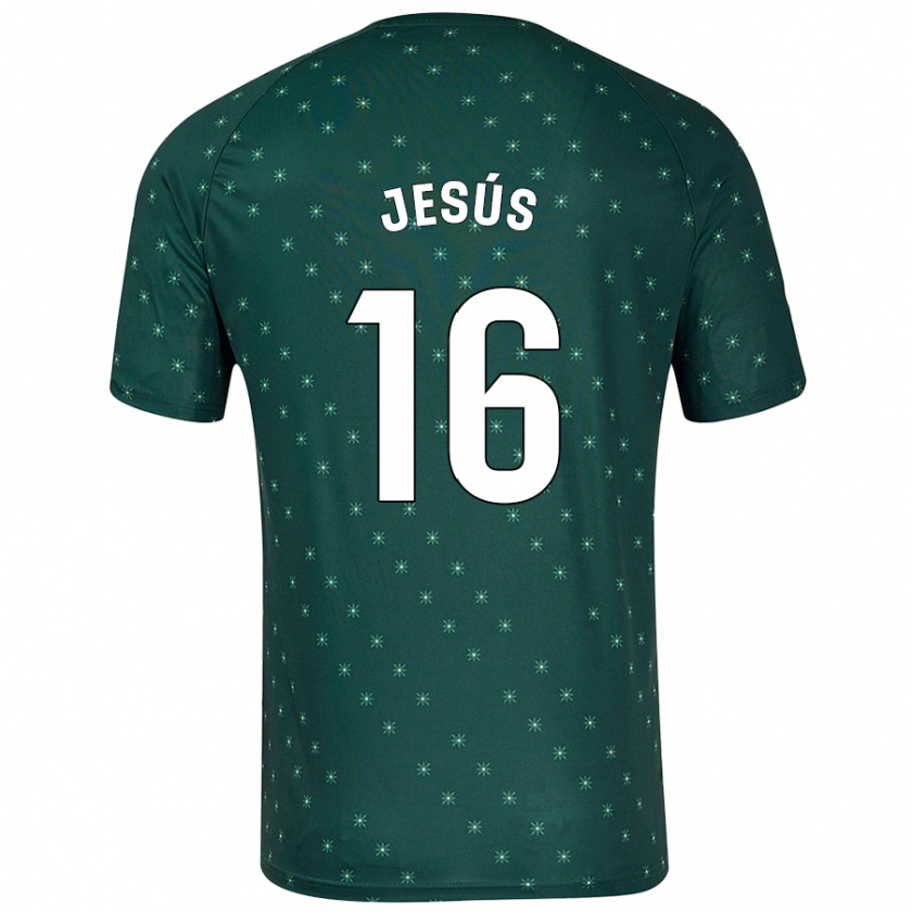 Kandiny Uomo Maglia Antonio Jesús #16 Verde Scuro Kit Gara Away 2024/25 Maglietta