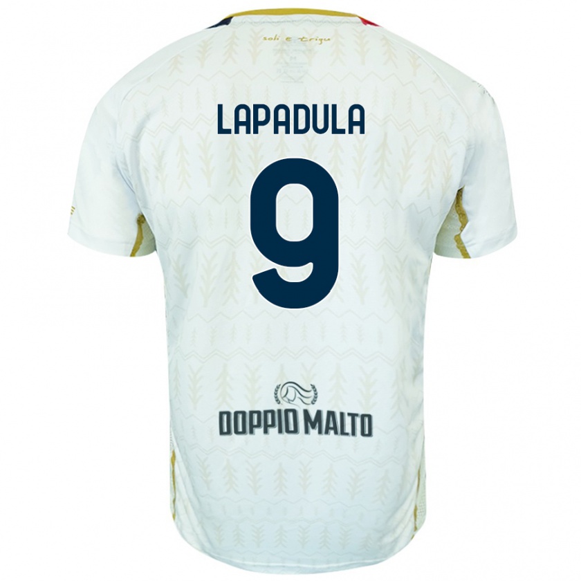 Kandiny Män Gianluca Lapadula #9 Vit Bortatröja Matchtröjor 2024/25 Tröjor T-Tröja