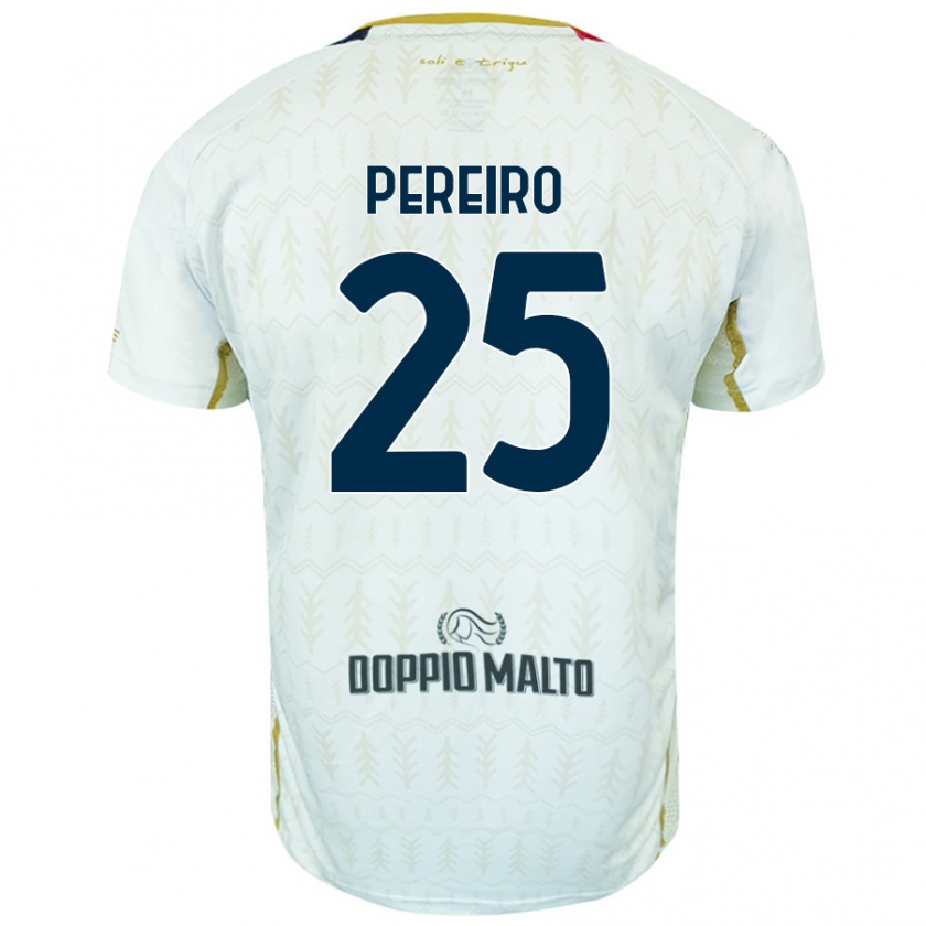 Kandiny Hombre Camiseta Gastón Pereiro #25 Blanco 2ª Equipación 2024/25 La Camisa