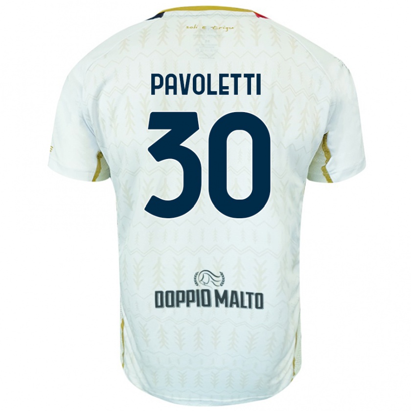 Kandiny Herren Leonardo Pavoletti #30 Weiß Auswärtstrikot Trikot 2024/25 T-Shirt Österreich