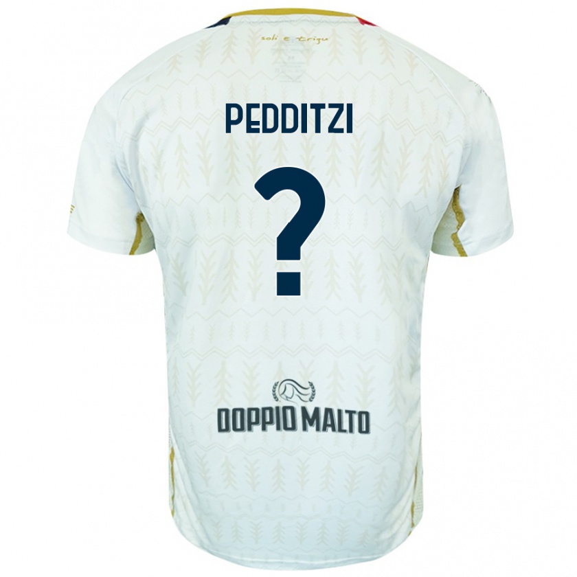 Kandiny Hombre Camiseta Simone Pedditzi #0 Blanco 2ª Equipación 2024/25 La Camisa