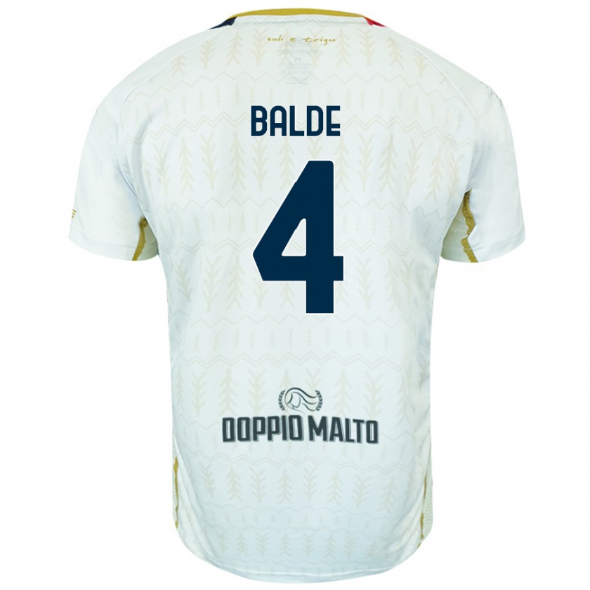 Kandiny Hombre Camiseta Mamadou Balde #4 Blanco 2ª Equipación 2024/25 La Camisa