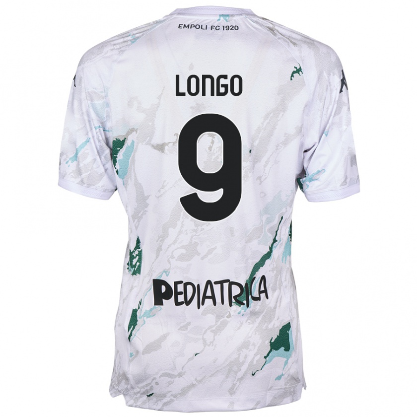 Kandiny Hombre Camiseta Mattia Longo #9 Gris 2ª Equipación 2024/25 La Camisa