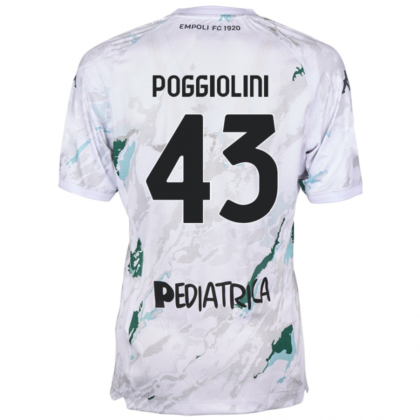 Kandiny Hombre Camiseta Duccio Poggiolini #43 Gris 2ª Equipación 2024/25 La Camisa