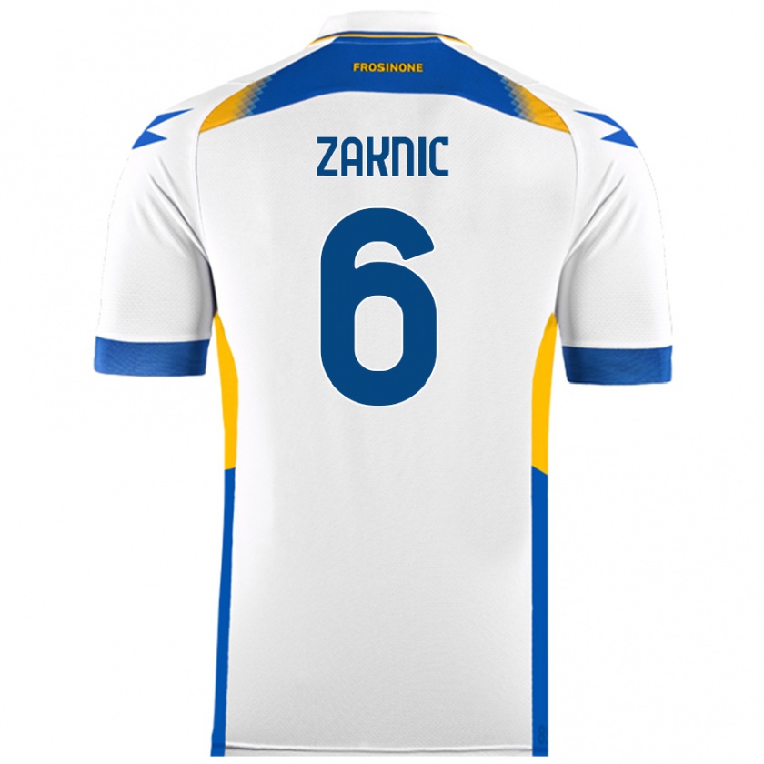 Kandiny Hombre Camiseta Lazar Zaknic #6 Blanco 2ª Equipación 2024/25 La Camisa