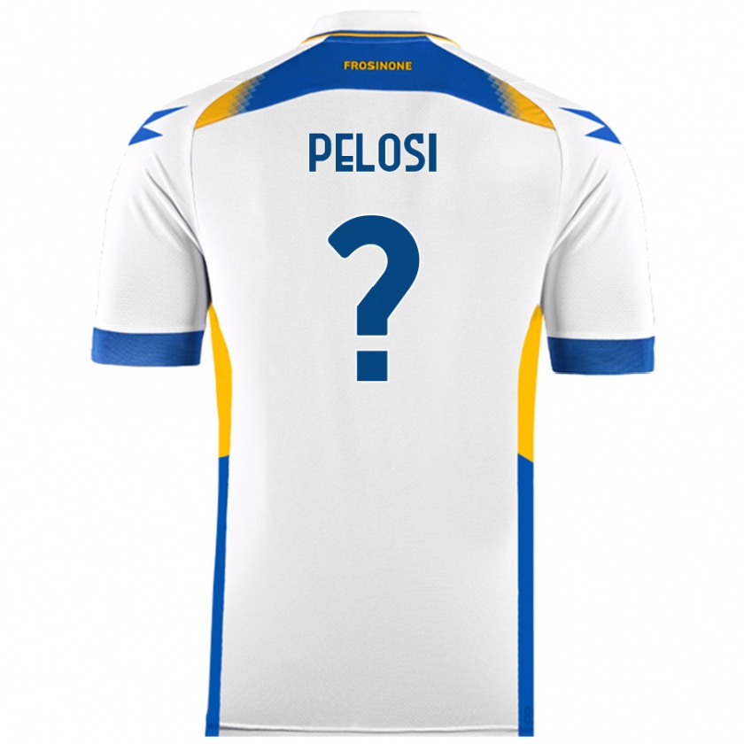 Kandiny Hombre Camiseta Dario Pelosi #0 Blanco 2ª Equipación 2024/25 La Camisa