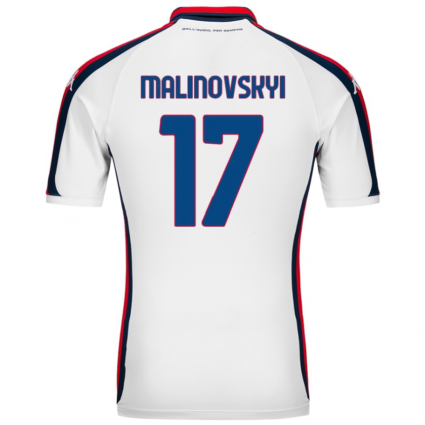 Kandiny Herren Ruslan Malinovskyi #17 Weiß Auswärtstrikot Trikot 2024/25 T-Shirt Österreich