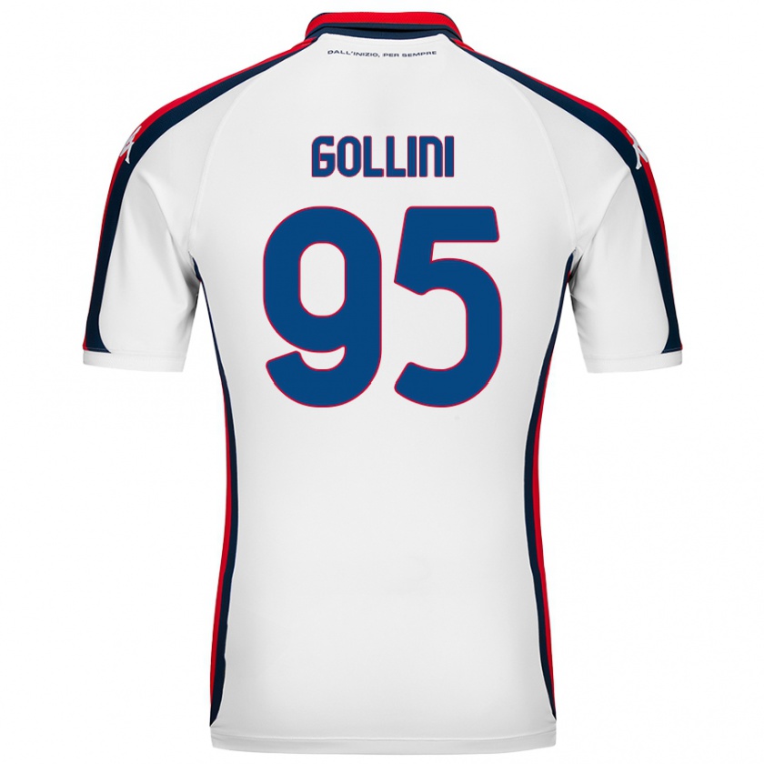 Kandiny Uomo Maglia Pierluigi Gollini #95 Bianco Kit Gara Away 2024/25 Maglietta