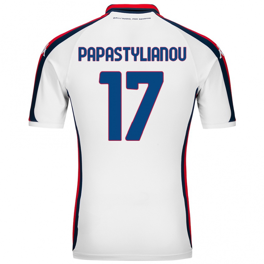 KandinyメンズLysandros Andreas Papastylianou#17白アウェイシャツ2024/25ジャージーユニフォーム