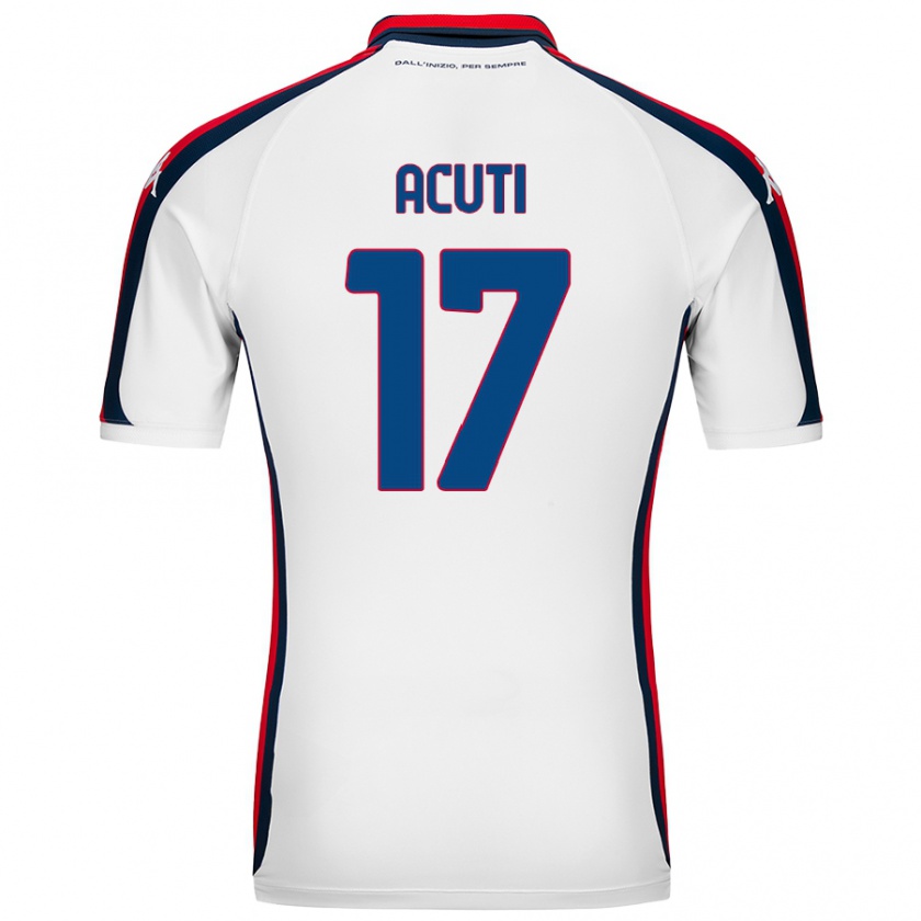 Kandiny Uomo Maglia Arianna Acuti #17 Bianco Kit Gara Away 2024/25 Maglietta