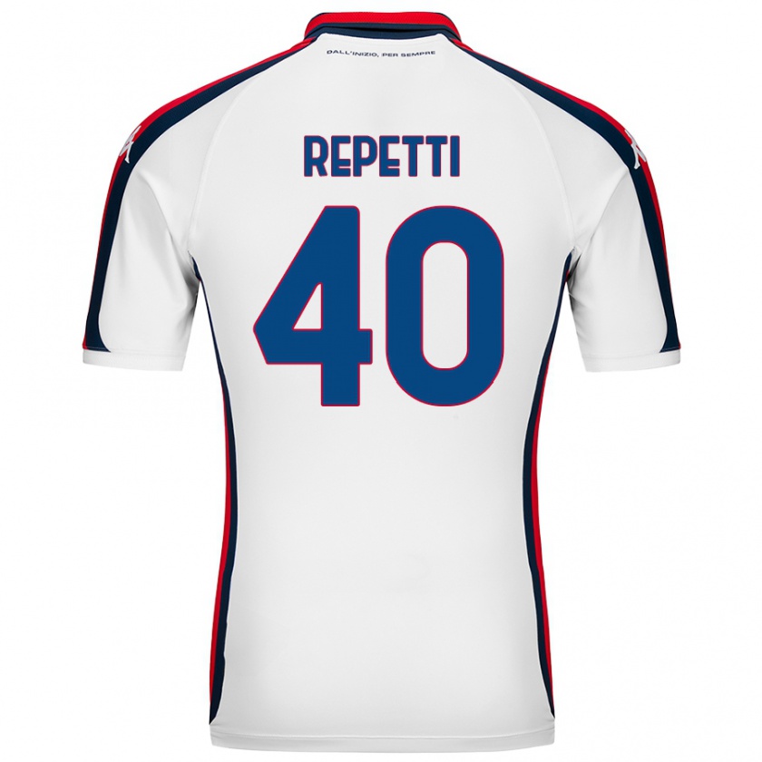 Kandiny Uomo Maglia Chiara Repetti #40 Bianco Kit Gara Away 2024/25 Maglietta