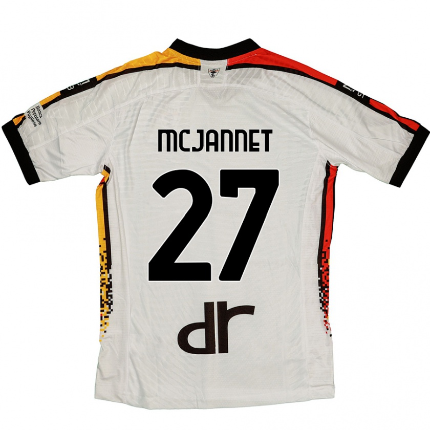 Kandiny Heren Ed Mcjannet #27 Wit Zwart Uitshirt Uittenue 2024/25 T-Shirt België