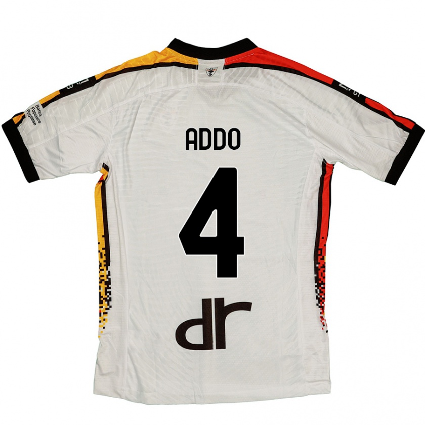 KandinyメンズVernon Addo#4白 黒アウェイシャツ2024/25ジャージーユニフォーム