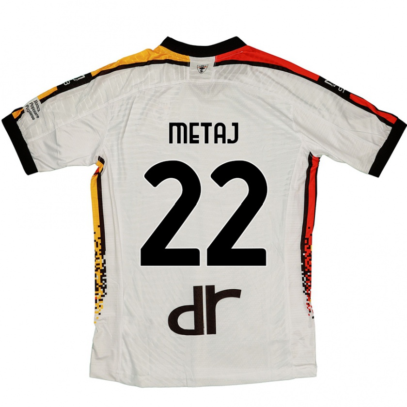 KandinyメンズDejvi Metaj#22白 黒アウェイシャツ2024/25ジャージーユニフォーム