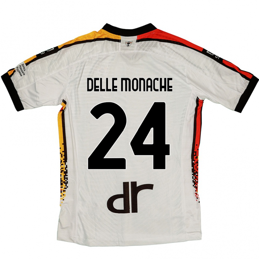 Kandiny Heren Marco Delle Monache #24 Wit Zwart Uitshirt Uittenue 2024/25 T-Shirt België