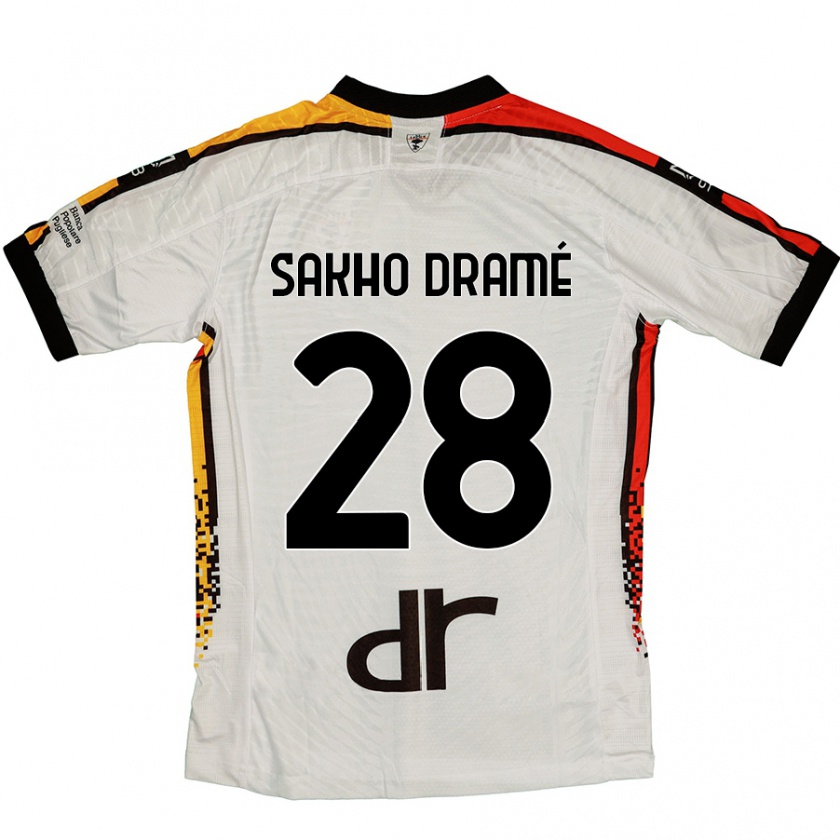 Kandiny Heren Samba Sakho Dramé #28 Wit Zwart Uitshirt Uittenue 2024/25 T-Shirt België