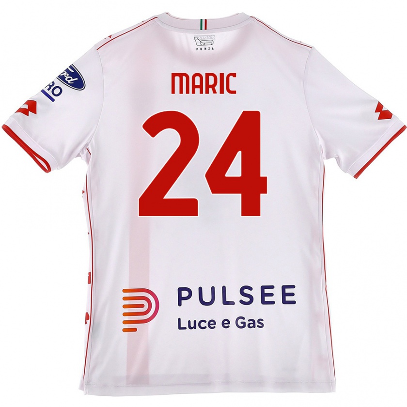 Kandiny Herren Mirko Maric #24 Weiß Rot Auswärtstrikot Trikot 2024/25 T-Shirt Österreich